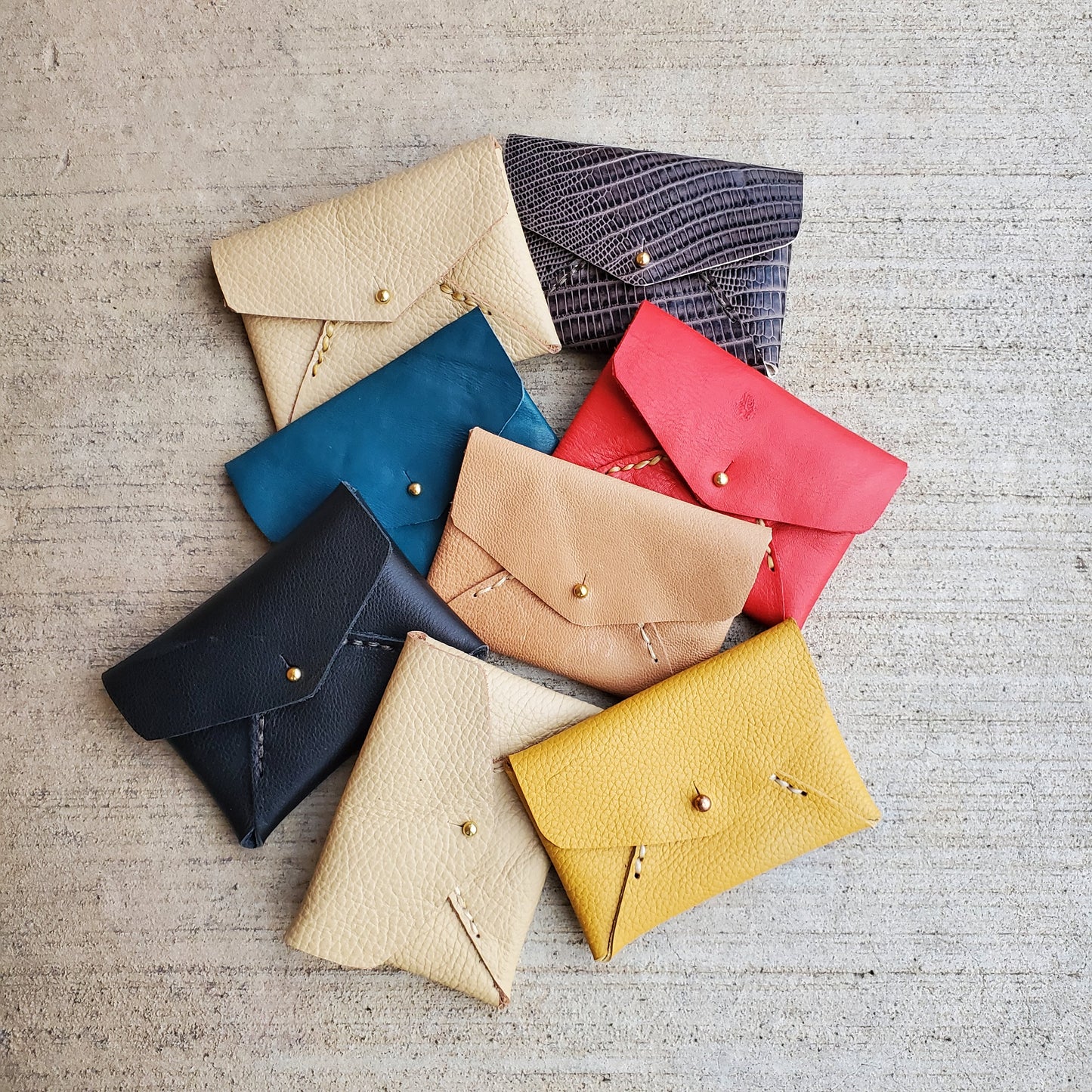 Idun goddess card case - repurposed leather