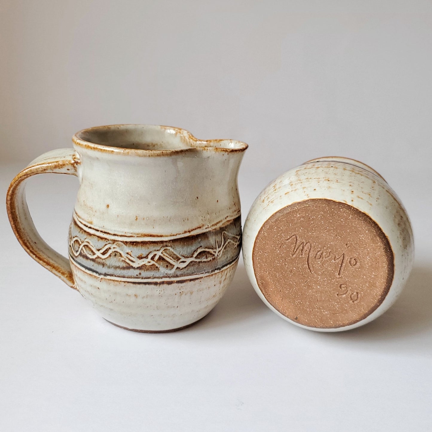 Creamer & sugar pot set - handmade