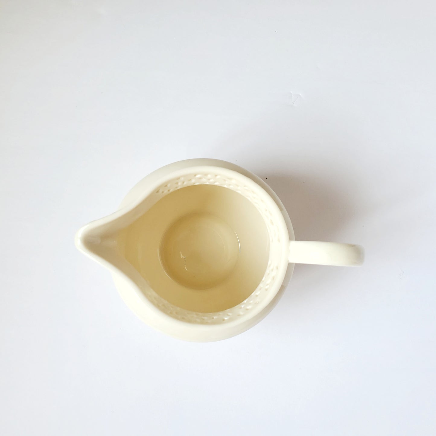 Vintage creamer - ivory + lace